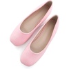 image:imageHee grand Square Toe Ballet Flats for Women Rhinestones Chains Black Suede Dress Shoes Comfort SlipOn LoafersBpink
