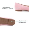 image:imageHee grand Square Toe Ballet Flats for Women Rhinestones Chains Black Suede Dress Shoes Comfort SlipOn LoafersBpink