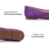 image:imageHee grand Square Toe Ballet Flats for Women Rhinestones Chains Black Suede Dress Shoes Comfort SlipOn LoafersBpurple