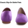image:imageHee grand Square Toe Ballet Flats for Women Rhinestones Chains Black Suede Dress Shoes Comfort SlipOn LoafersBpurple