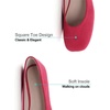 image:imageHee grand Square Toe Ballet Flats for Women Rhinestones Chains Black Suede Dress Shoes Comfort SlipOn LoafersBred