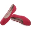image:imageHee grand Square Toe Ballet Flats for Women Rhinestones Chains Black Suede Dress Shoes Comfort SlipOn LoafersBred