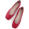 image:imageHee grand Square Toe Ballet Flats for Women Rhinestones Chains Black Suede Dress Shoes Comfort SlipOn LoafersBred