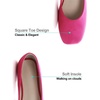 image:imageHee grand Square Toe Ballet Flats for Women Rhinestones Chains Black Suede Dress Shoes Comfort SlipOn LoafersBrose