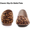 image:imageHee grand Square Toe Ballet Flats for Women Rhinestones Chains Black Suede Dress Shoes Comfort SlipOn LoafersDleopard Brown