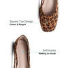 image:imageHee grand Square Toe Ballet Flats for Women Rhinestones Chains Black Suede Dress Shoes Comfort SlipOn LoafersDleopard Brown