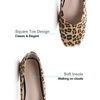 image:imageHee grand Square Toe Ballet Flats for Women Rhinestones Chains Black Suede Dress Shoes Comfort SlipOn LoafersDleopard Yellow