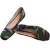 image:imageHee grand Square Toe Ballet Flats for Women Rhinestones Chains Black Suede Dress Shoes Comfort SlipOn LoafersEcamouflage Green