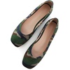 image:imageHee grand Square Toe Ballet Flats for Women Rhinestones Chains Black Suede Dress Shoes Comfort SlipOn LoafersEcamouflage Green