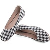 image:imageHee grand Square Toe Ballet Flats for Women Rhinestones Chains Black Suede Dress Shoes Comfort SlipOn LoafersFplaid Black