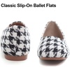 image:imageHee grand Square Toe Ballet Flats for Women Rhinestones Chains Black Suede Dress Shoes Comfort SlipOn LoafersFplaid Black