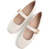 image:imageHee grand Women Mary Jane Shoes Glittery Dress Shoes Comfortable Square Toe Slip on Ballet Flats Lightweight Walking Shoes497apricot