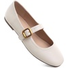 image:imageHee grand Women Mary Jane Shoes Glittery Dress Shoes Comfortable Square Toe Slip on Ballet Flats Lightweight Walking Shoes497apricot
