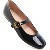 image:imageHee grand Women Mary Jane Shoes Glittery Dress Shoes Comfortable Square Toe Slip on Ballet Flats Lightweight Walking Shoes497black