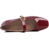 image:imageHee grand Women Mary Jane Shoes Glittery Dress Shoes Comfortable Square Toe Slip on Ballet Flats Lightweight Walking Shoes497red