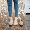 image:imageHee grand Women Pointed Toe Crystals Shoes Glittering Rhinestone Wedding Dress Shoes Fashion Womens FlatsGold