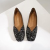 image:imageHee grand Women Square Toe Crystals Shoes Glittering Rhinestone Wedding Dress Shoes Fashion Bridesmaid Shoes501black