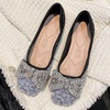 image:imageHee grand Women Square Toe Crystals Shoes Glittering Rhinestone Wedding Dress Shoes Fashion Bridesmaid Shoes508black