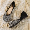 image:imageHee grand Women Square Toe Crystals Shoes Glittering Rhinestone Wedding Dress Shoes Fashion Bridesmaid Shoes512black