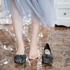 image:imageHee grand Women Square Toe Crystals Shoes Glittering Rhinestone Wedding Dress Shoes Fashion Bridesmaid Shoes514black