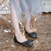 image:imageHee grand Women Square Toe Crystals Shoes Glittering Rhinestone Wedding Dress Shoes Fashion Bridesmaid Shoes514black