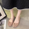 image:imageHee grand Women Summer Crystal Jelly Shoes Slip On Hollow Ballet Flats Soft Walking Shoes019apricot