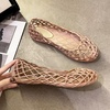 image:imageHee grand Women Summer Crystal Jelly Shoes Slip On Hollow Ballet Flats Soft Walking Shoes019apricot