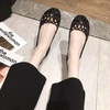 image:imageHee grand Women Summer Crystal Jelly Shoes Slip On Hollow Ballet Flats Soft Walking Shoes019black