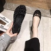 image:imageHee grand Women Summer Crystal Jelly Shoes Slip On Hollow Ballet Flats Soft Walking Shoes019black