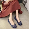 image:imageHee grand Women Summer Crystal Jelly Shoes Slip On Hollow Ballet Flats Soft Walking Shoes019blue