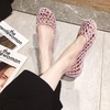 image:imageHee grand Women Summer Crystal Jelly Shoes Slip On Hollow Ballet Flats Soft Walking Shoes019pink