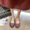 image:imageHee grand Women Summer Crystal Jelly Shoes Slip On Hollow Ballet Flats Soft Walking Shoes019purple