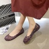image:imageHee grand Women Summer Crystal Jelly Shoes Slip On Hollow Ballet Flats Soft Walking Shoes019purple