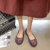 image:imageHee grand Women Summer Crystal Jelly Shoes Slip On Hollow Ballet Flats Soft Walking Shoes019purple