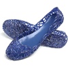 image:imageHee grand Women Summer Crystal Jelly Shoes Slip On Hollow Ballet Flats Soft Walking Shoes030new Blue