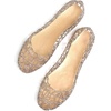 image:imageHee grand Women Summer Crystal Jelly Shoes Slip On Hollow Ballet Flats Soft Walking Shoes030new Gold