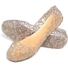 image:imageHee grand Women Summer Crystal Jelly Shoes Slip On Hollow Ballet Flats Soft Walking Shoes030new Gold