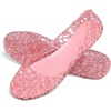 image:imageHee grand Women Summer Crystal Jelly Shoes Slip On Hollow Ballet Flats Soft Walking Shoes030new Pink