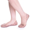 image:imageHee grand Women Summer Crystal Jelly Shoes Slip On Hollow Ballet Flats Soft Walking Shoes030pink
