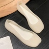image:imageHee grand Women Summer Crystal Jelly Shoes Slip On Hollow Ballet Flats Soft Walking Shoes059beige