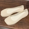 image:imageHee grand Women Summer Crystal Jelly Shoes Slip On Hollow Ballet Flats Soft Walking Shoes059beige