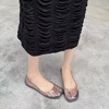 image:imageHee grand Women Summer Crystal Jelly Shoes Slip On Hollow Ballet Flats Soft Walking Shoes059black