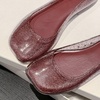 image:imageHee grand Women Summer Crystal Jelly Shoes Slip On Hollow Ballet Flats Soft Walking Shoes059brown