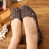 image:imageHee grand Women Summer Crystal Jelly Shoes Slip On Hollow Ballet Flats Soft Walking Shoes1black