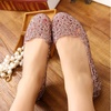 image:imageHee grand Women Summer Crystal Jelly Shoes Slip On Hollow Ballet Flats Soft Walking Shoes1pink