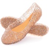 image:imageHee grand Women Summer Crystal Jelly Shoes Slip On Hollow Ballet Flats Soft Walking ShoesGold