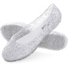 image:imageHee grand Women Summer Crystal Jelly Shoes Slip On Hollow Ballet Flats Soft Walking ShoesSilver