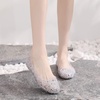 image:imageHee grand Women Summer Crystal Jelly Shoes Slip On Hollow Ballet Flats Soft Walking ShoesSilver