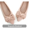 image:imageHee grand Womens Bow Ballet Flats Pointed Toe Slip On Comfortable Flat Shoes for Casual Dressy WearBeige