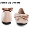 image:imageHee grand Womens Bow Ballet Flats Pointed Toe Slip On Comfortable Flat Shoes for Casual Dressy WearBeige